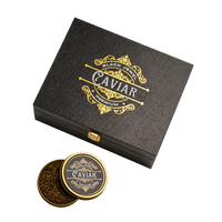 Kaluga Hybrid Caviar Gift Box — original gift presentation on transparent background